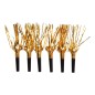 PARTY BLOW OUTS GOLD GLITTER 6-P PARTY BLOW OUTS GOLD GLITTER 6-P